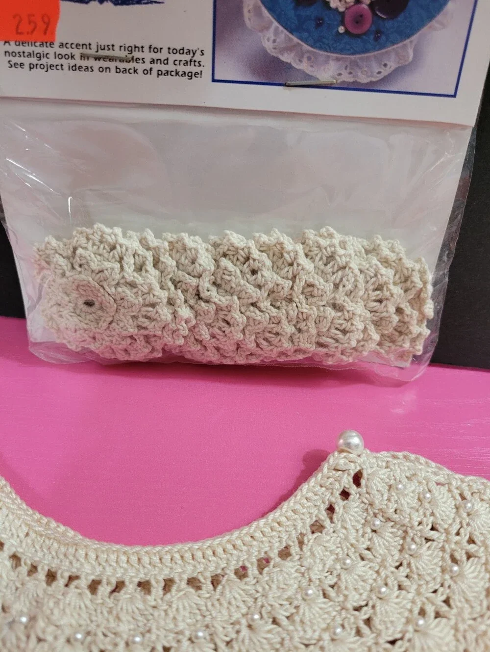 Bundle Of Crochet Items Collars And Tatted Lace See Description (1580)